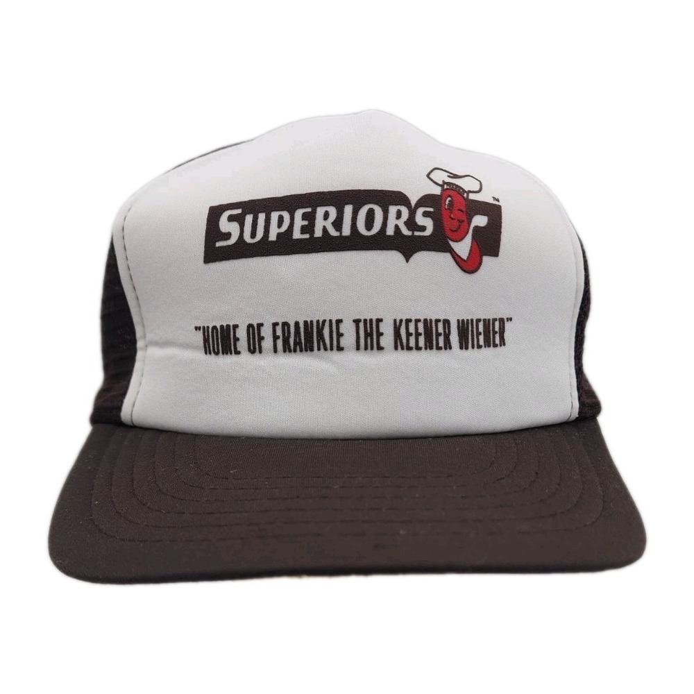 Vintage Crown SUPERIORS Frankie The Keener Wiener Snapback Trucker Hat
